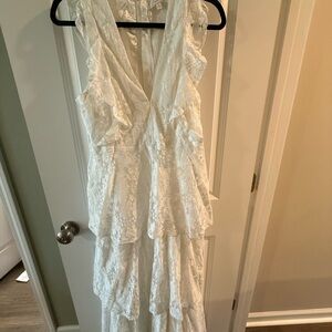 Lulu's White Lace Wedding Dress